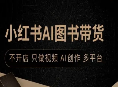 小红书AI图书带货，不开店，只做视频，AI创作，多平台-湘创网