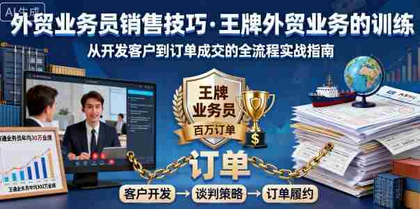 外贸业务员销售技巧，王牌外贸业务的训练-湘创网