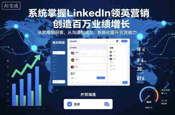 系统掌握LinkedIn领英营销，创造百万业绩增长，从思维到获客，从沟通到成交，系统化提升外贸能力-湘创网