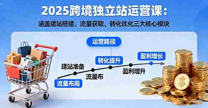 （16211期）2025跨境独立站运营课：涵盖建站搭建、流量获取、转化优化三大核心模块-湘创网