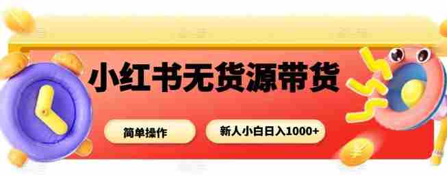 小红书无货源带货项目，简单无脑，新人小白日入多张-湘创网