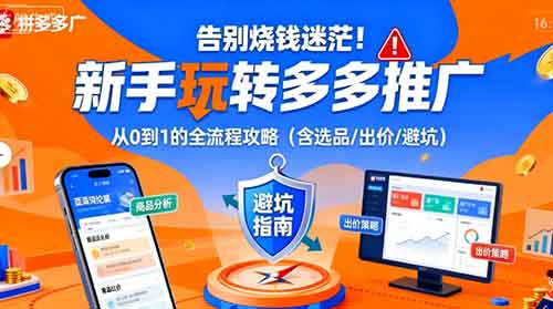 告别烧钱迷茫！新手玩转多多推广：从0到1的全流程攻略（含选品/出价/避坑）-湘创网