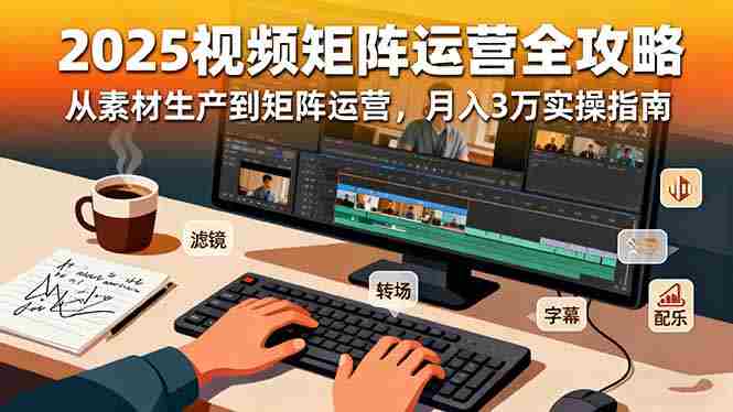 （16333期）2025短视频矩阵运营全攻略：从素材生产到矩阵运营，月入3万实操指南-湘创网