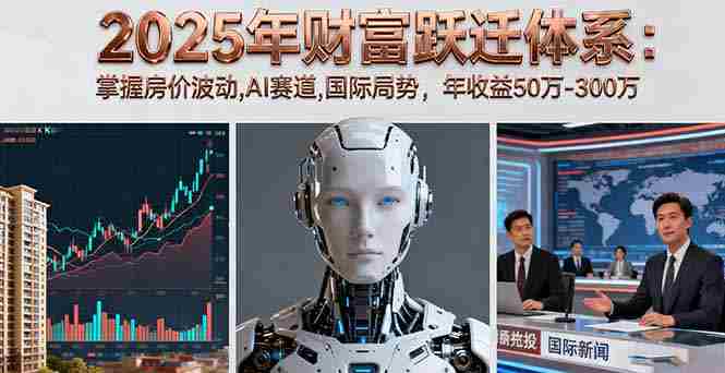 （16217期）2025年财富跃迁体系：掌握房价波动,AI赛道,国际局势，年收益50万-300万-湘创网