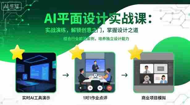AI平面设计实战课，实战演练，解锁创意之门，掌握设计之道-湘创网