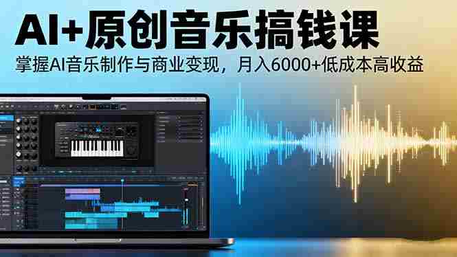 （16324期）AI+原创音乐搞钱课：掌握AI音乐制作与商业变现，月入6000+低成本高收益-湘创网