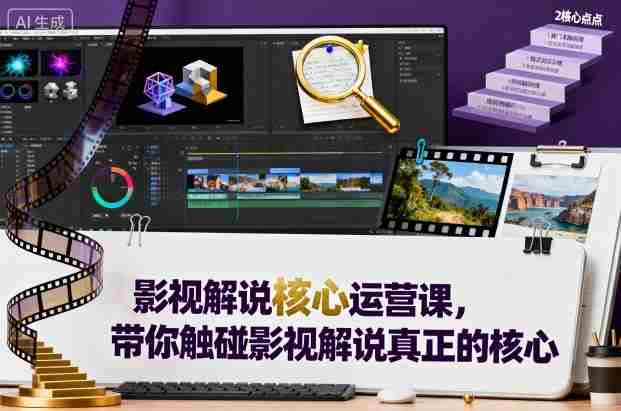 影视解说核心运营课，带你触碰影视解说真正的核心-湘创网