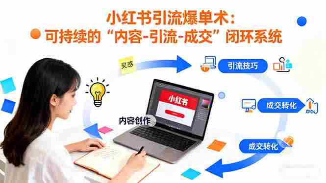 （16362期）小红书引流爆单术：构建一套低成本 可持续的“内容-引流-成交”闭环系统-湘创网