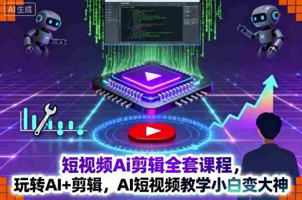 短视频Ai剪辑全套课程，玩转AI+剪辑，AI短视频教学小白变大神-湘创网