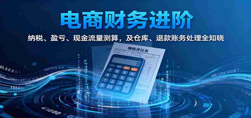 电商财务进阶：纳税、盈亏、现金流量测算，及仓库、退款账务处理全知晓-湘创网