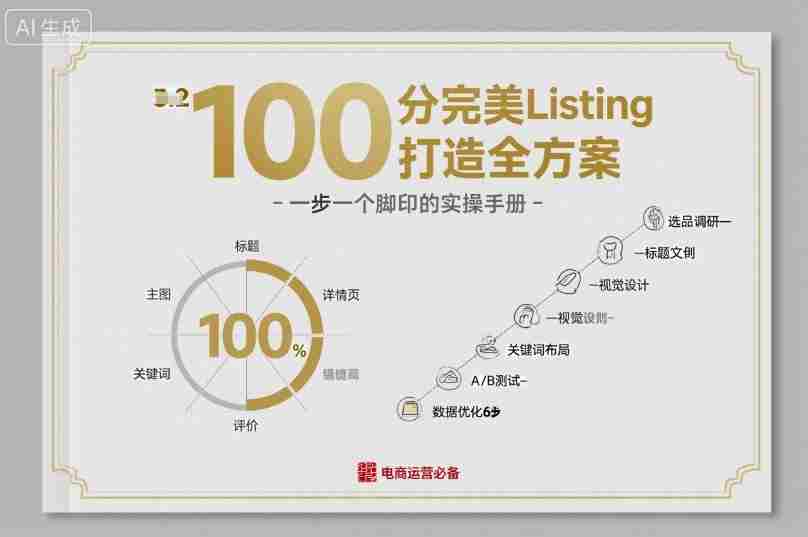 100分完美Listing打造全方案，想要完美listing必须是需要一步一个脚印的-湘创网