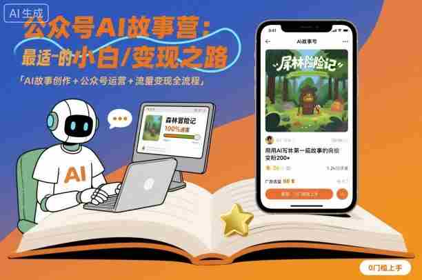 公众号ai故事营，最适合小白的自媒体变现之路-湘创网