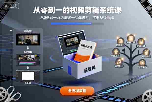 从零到一的视频剪辑系统课，从0基础–系统掌握–实战进阶，学拍视频剪辑-湘创网