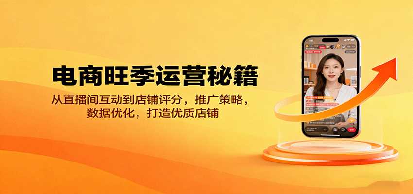 电商旺季运营秘籍：从直播间互动到店铺评分，推广策略，数据优化，打造优质店铺-湘创网