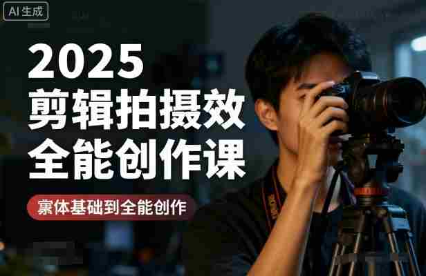 2025剪辑拍摄特效全能创作课，零基础到全能创作-湘创网