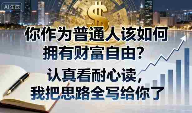 付费文章：你作为普通人该如何拥有财富自由？认真看耐心读，我把思路全写给你了-湘创网