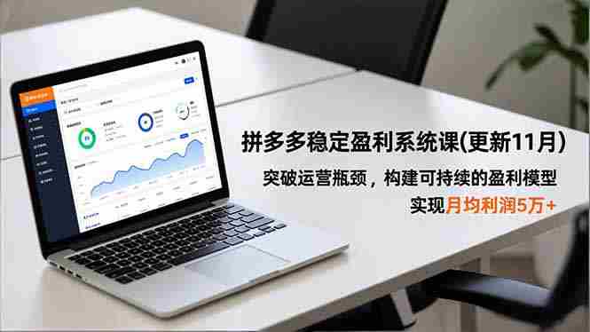 （16641期）拼多多稳定盈利系统课(更新11月)，突破运营瓶颈，构建可持续的盈利模型，实现月均利润5万+-湘创网