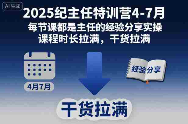 2025纪主任特训营4-7月,每节课都是主任的经验分享实操,课程时长拉满,干货拉满