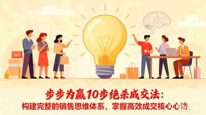 （16465期）步步为赢10步绝杀成交法：构建完整的销售思维体系，掌握高效成交核心心法-湘创网