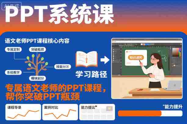 PPT系统课，专属语文老师的PPT课程，帮你突破PPT瓶颈-湘创网
