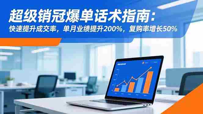 （16511期）超级销冠爆单话术指南：快速提升成交率，单月业绩提升200%，复购率增长50%-湘创网