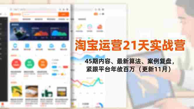 （16701期）淘宝运营21天实战营，45期内容、最新算法、案例复盘，紧跟平台年入百万（更新11月）-湘创网