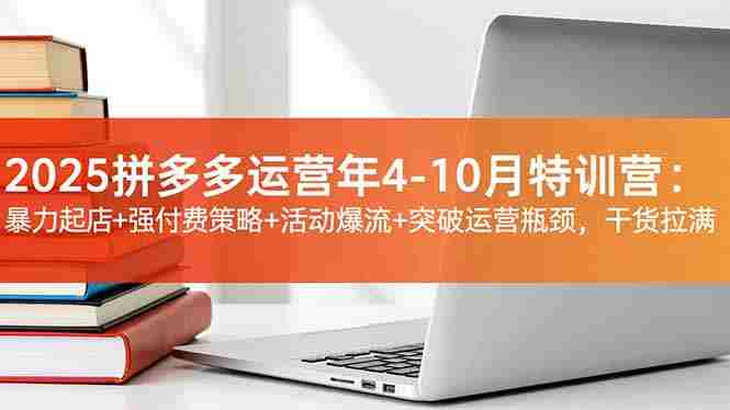 （16642期）2025拼多多运营年4-10月特训营：暴力起店+强付费策略+活动爆流+突破运营瓶颈，干货拉满-湘创网