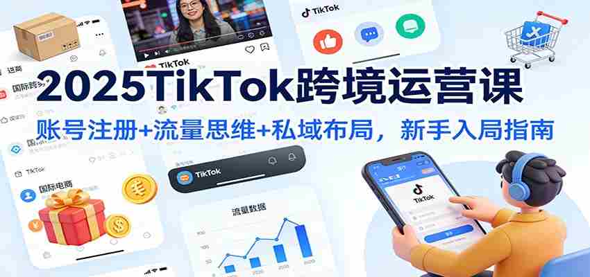 2025TikTok跨境运营课：账号注册+流量思维+私域布局，新手入局指南-湘创网