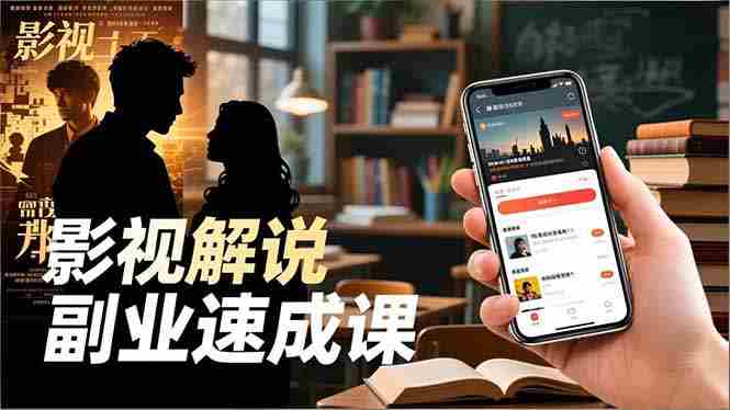 （16740期）Tk影视解说副业速成课，软件安装、全流程实操、爆款预设，新手两周变现-湘创网
