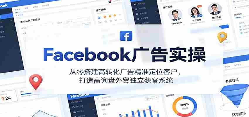 Facebook广告实操，从零搭建高转化广告精准定位客户，打造高询盘外贸独立获客系统-湘创网