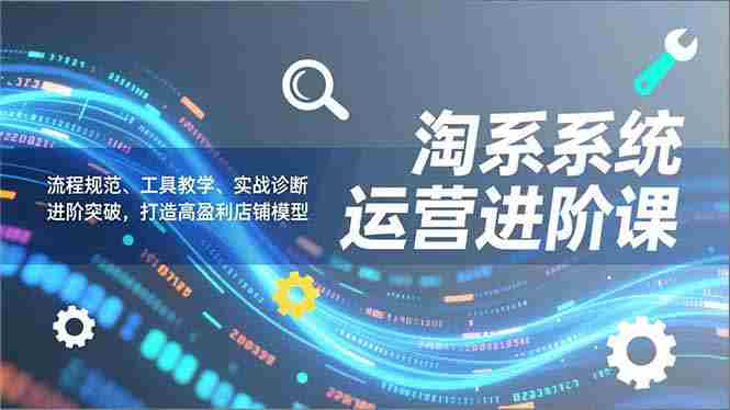 （16927期）淘系系统运营进阶课2.0，流程规范、工具教学、实战诊断，进阶突破，打造高盈利店铺模型-湘创网
