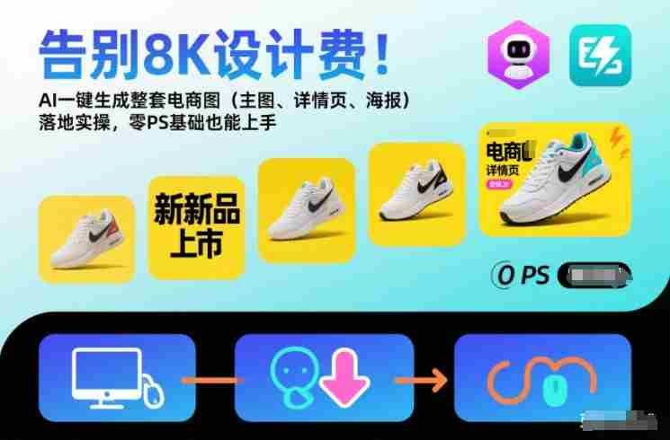 告别8K设计费！AI一键生成整套电商图（主图、详情页、海报）落地实操，零PS基础也能上手-湘创网