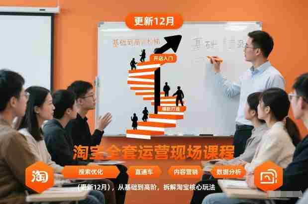 淘宝全套运营现场课程（更新12月），从基础到高阶，拆解淘宝核心玩法-湘创网