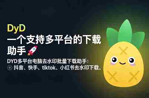 DYD多平台电脑去水印批量下载助手：抖音、快手、tiktok、小红书去水印下载-湘创网