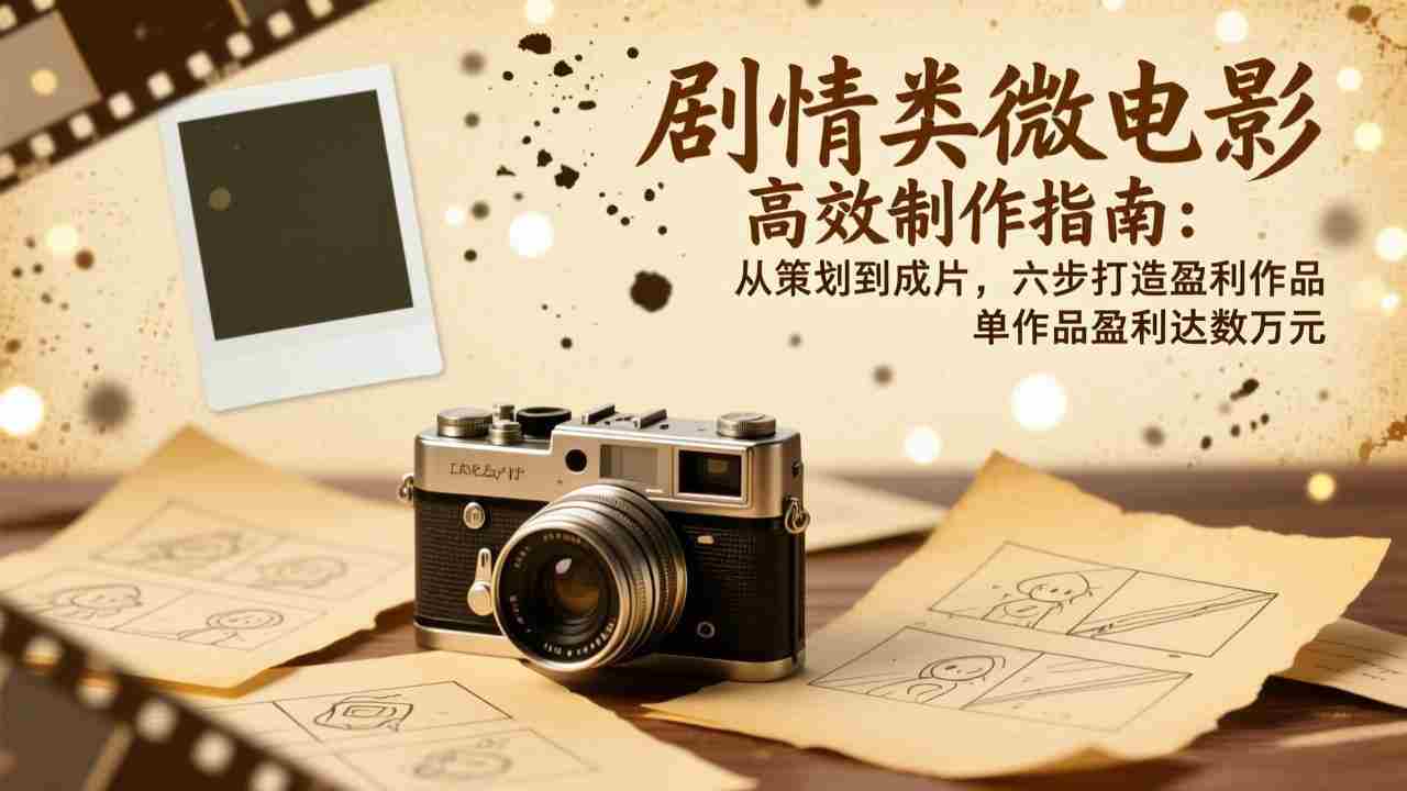 （17086期）剧情类微电影高效制作指南：从策划到成片，六步打造盈利作品，单作品盈利达数万元-湘创网