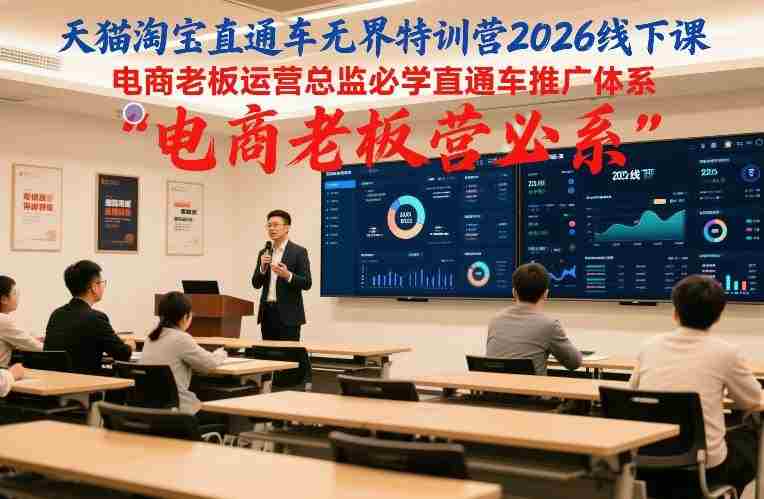 天猫淘宝直通车无界特训营2026线下课，电商老板运营总监必学直通车推广体系-湘创网