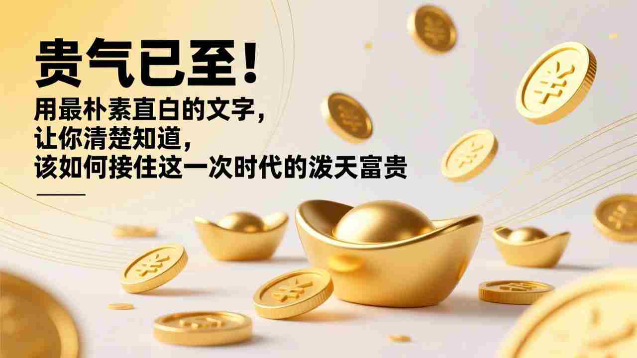 （17049期）付费文章：贵气已至！用最朴素直白的文字，让你清楚知道，该如何接住这一次时代的泼天富贵-湘创网
