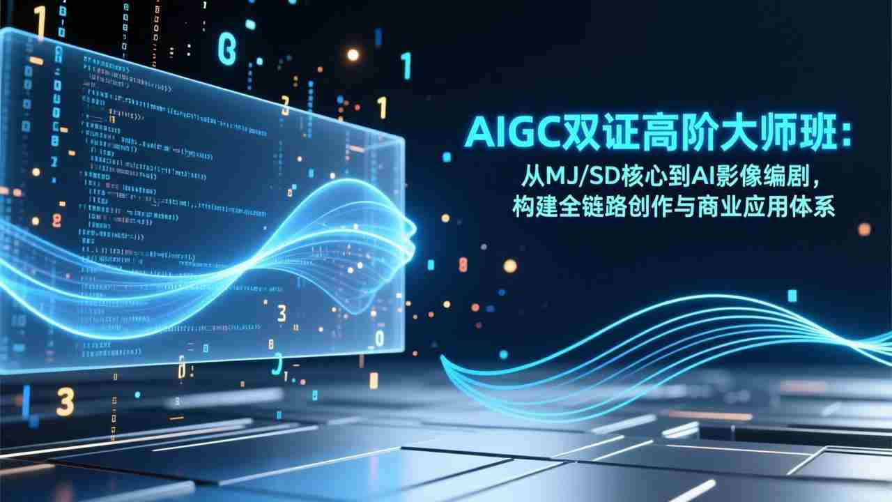 （17198期）AIGC双证高阶大师班：从MJ/SD核心到AI影像编剧，构建全链路创作与商业应用体系-湘创网