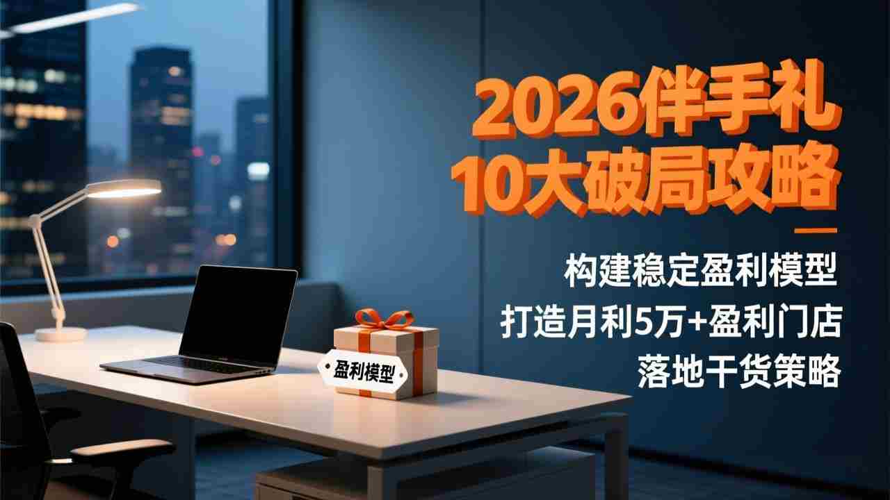 （17191期）2026伴手礼10大破局攻略：构建稳定盈利模型，打造月利5万+盈利门店，落地干货策略-湘创网