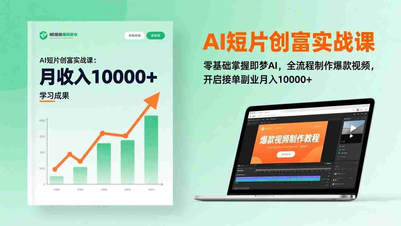 （17236期）AI短片创富实战课：零基础掌握即梦AI，全流程制作爆款视频，开启接单副业月入10000+(更新)-湘创网