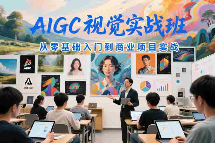 AIGC视觉实战班，从零基础入门到商业项目实战-湘创网