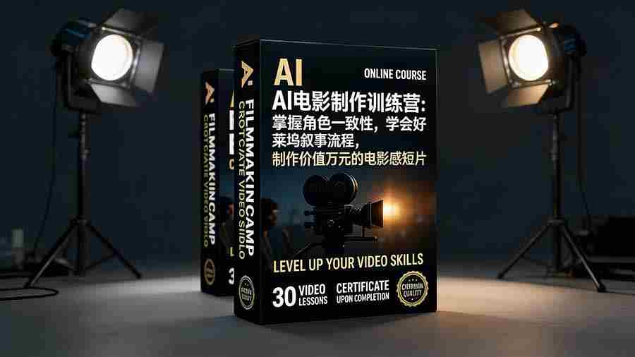 （17223期）AI电影制作训练营：掌握角色一致性，学会好莱坞叙事流程，制作价值万元的电影感短片-湘创网