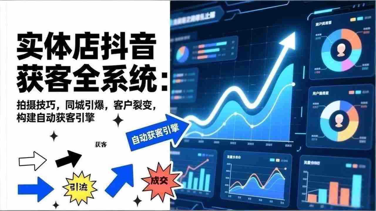 （17090期）2026实体店抖音获客全系统：拍摄技巧，同城引爆，客户裂变，构建自动获客引擎-湘创网