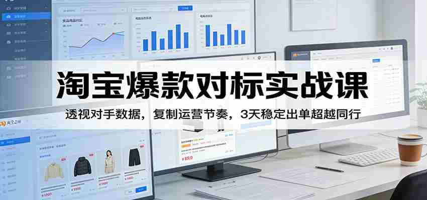 淘宝爆款对标实战课：透视对手数据，复制运营节奏，3天稳定出单超越同行-湘创网
