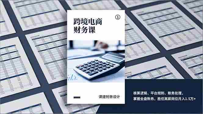 （17036期）跨境电商财务课，核算逻辑、平台规则、账务处理，掌握全盘账务，胜任高薪岗位月入1.5万+-湘创网