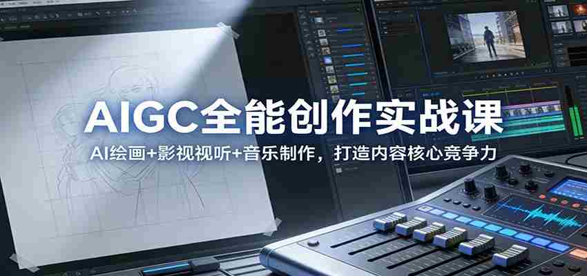 AIGC全能创作实战课：AI绘画+影视视听+音乐制作，打造内容核心竞争力-湘创网