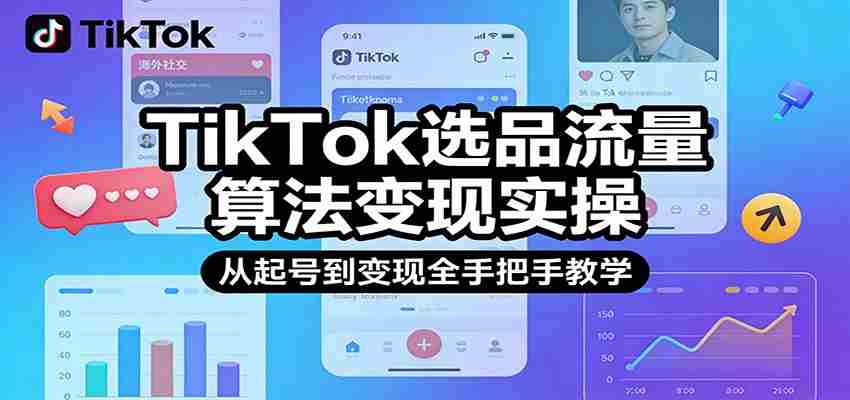 TikTok选品流量算法变现实操，从起号到变现全手把手教学-湘创网