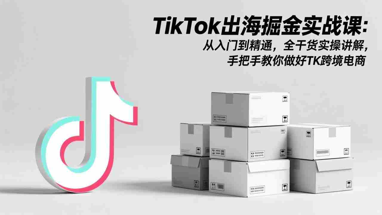 （17368期）TikTok出海掘金实战课：从入门到精通，全干货实操讲解，手把手教你做好TK跨境电商-湘创网