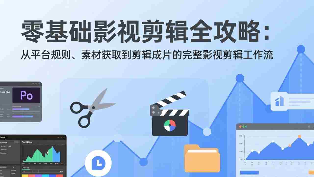（17336期）零基础影视剪辑全攻略：从平台规则、素材获取到剪辑成片的完整影视剪辑工作流-湘创网