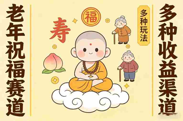 老年祝福赛道，漫画+小佛陀，多种玩法+多种收益渠道【附详细教程】-湘创网